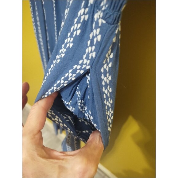 VTG Y2K Japna Sleeveless Straight Leg Tribal Striped Jumpsuit M Boho Western - Picture 8 of 8